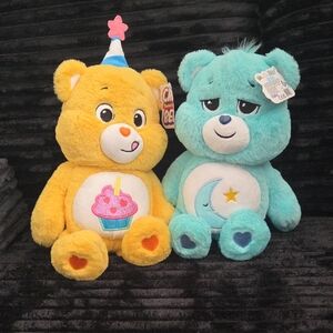 Care Bears Yellow and Teal Plush Duo